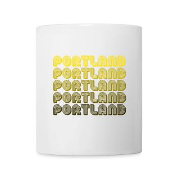 Portland Retro Gradient Typo - Mug - white - Front
