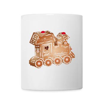 verzierte Lebkuchen Lokomotive für Weihnachten - Tasse - Weiß - Vorne
