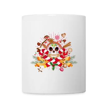 Lebkuchenmann Sugar Skull Dekor für Weihnachten - Tasse - Weiß - Vorne