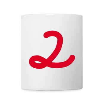 2 Number two number red - Mug - white - Front
