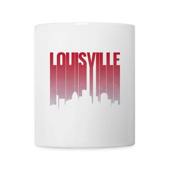 Louisville Skyline Gradient Silhouette - Tasse - Weiß - Vorne