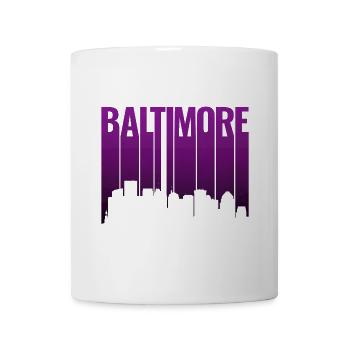 Baltimore Skyline im Lila-Dämmerlicht - Mug - white - Front