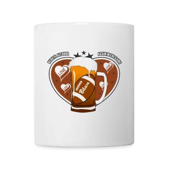 Football and beer - Mug - white - Front
