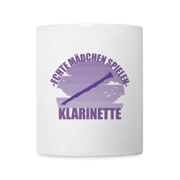 Klarinette Musikerin Instrument Mädchen Geschenk - Tasse - Weiß - Vorne