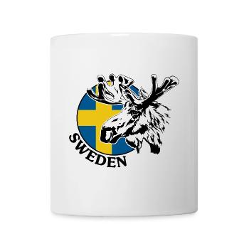 SWEDEN Elch Schweden Tier Wildnis Wilsigns - Tasse - Weiß - Vorne