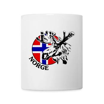NORGE Elch Norwegen Tier Wildnis Wilsigns - Tasse - Weiß - Vorne