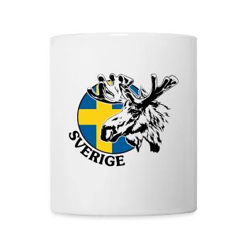 SVERIGE Elch Schweden Tier Wildnis Wilsigns - Tasse - Weiß - Vorne