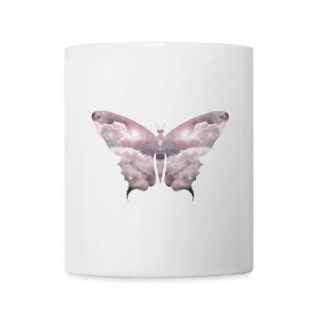 Un papillon céleste de nuages délicats - Mug blanc - blanc - Devant