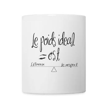 le poids idéal - Mug blanc - blanc - Devant