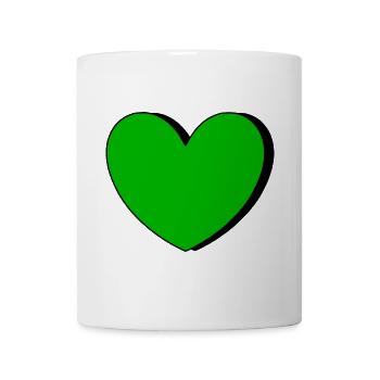 Grünes Herz grün Geschenk  - Tasse - Weiß - Vorne