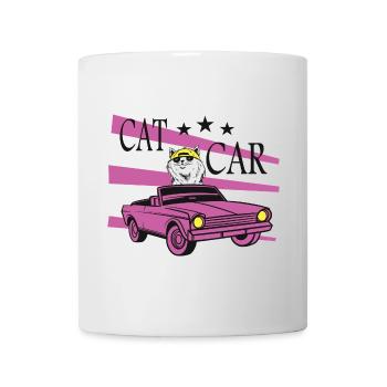 Voiture de chat - Mug blanc - blanc - Devant