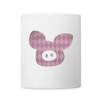 Pig Head Diamond Lucky Sow Lucky Charm 2023 - Mug - white - Front