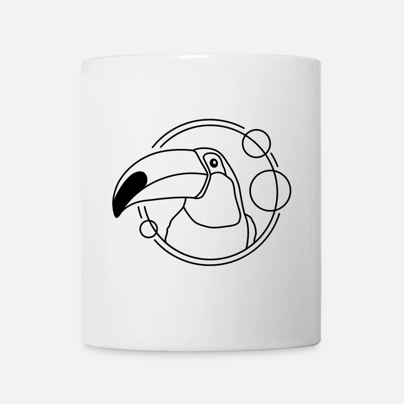 Toucan en design géométrique - Mug blanc - blanc