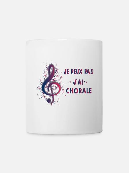 J'Peux Pas J'Ai Chorale Cadeau Chanteur De Choeur - Mug blanc - blanc