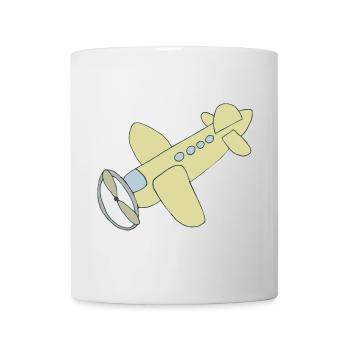 flugzeug comic - Tasse - Weiß - Vorne