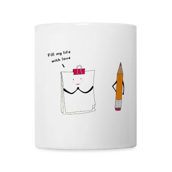 Remplir ma vie d’amour - Mug blanc - blanc - Devant