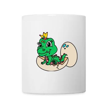 Drache mit Krone aus dem Ei - Tasse - Weiß - Vorne
