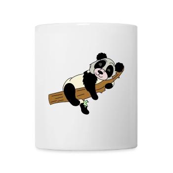 Panda auf Ast Illustration - Tasse - Weiß - Vorne