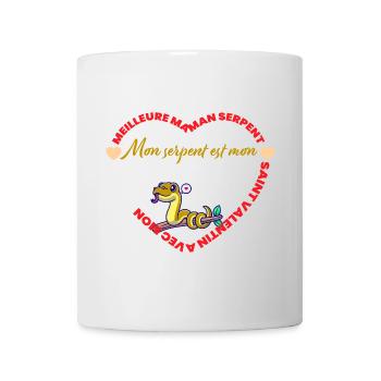 Mon serpent est mon Valentin - Mug blanc - blanc - Devant
