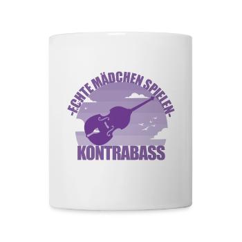 Kontrabass Instrument Musikerin Mädchen Geschenk - Tasse - Weiß - Vorne