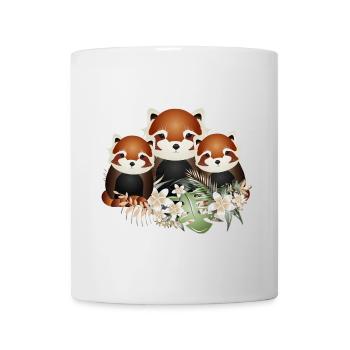 magical little red panda bear family - Mug - white - Front