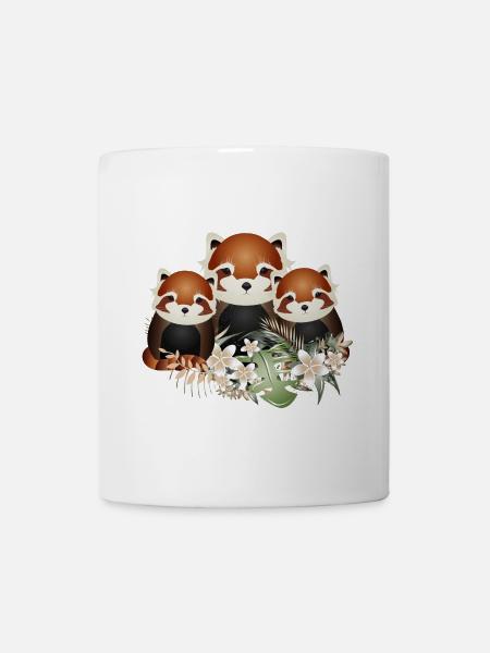 Famille magique de petits pandas roux - Mug blanc - blanc