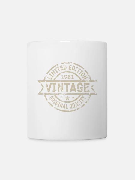 1981 Geboren Geburtstag Geburtsjahr Vintage - Tasse - Weiß