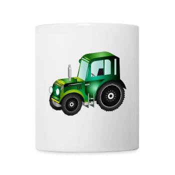 green 3D tractor for tractor and farm fans - Mug - white - Front
