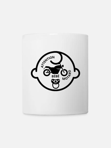 Attention bébé motard - Mug blanc - blanc