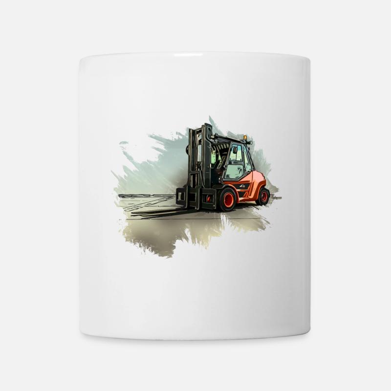 Gabelstapler - Tasse - Weiß