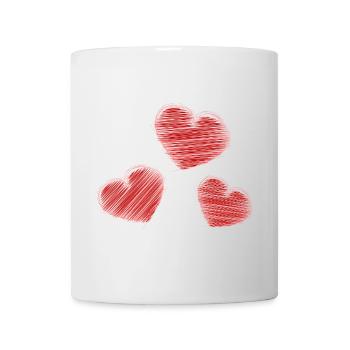 HEART. HEARTS. SAINT VALENTINE. LOVE. LOVE. CHRISTMAS - Mug - white - Front