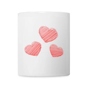 HEART. HEARTS. SAINT VALENTINE. LOVE. LOVE. CHRISTMAS - Mug - white - Front