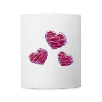 HEART. HEARTS. SAINT VALENTINE. LOVE. LOVE. CHRISTMAS - Mug - white - Front