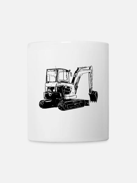 Kleiner Bagger - Tasse - Weiß