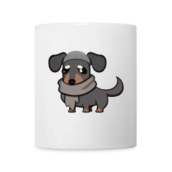 dackel grau - Tasse - Weiß - Vorne