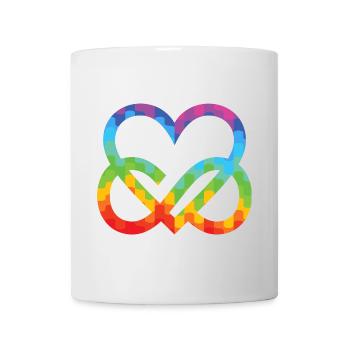 Polyamorie Infinity Herz - Poly Love Heart - Tasse - Weiß - Vorne