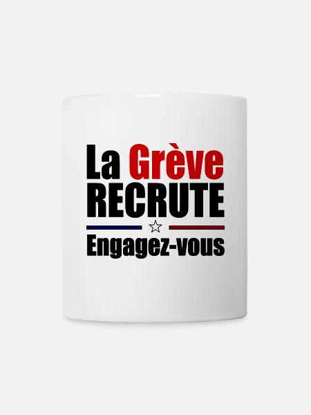 La grève recrute mobilisation - Mug blanc - blanc