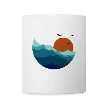Waves Sunset - Mug - white - Front