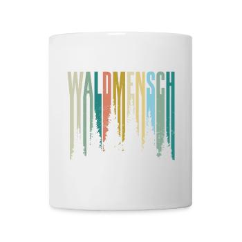 Waldmensch Farbpalette Waldsilhouetten - Tasse - Weiß - Vorne