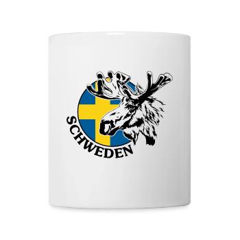 SCHWEDEN Elch Tier Wildnis Wilsigns - Tasse - Weiß - Vorne