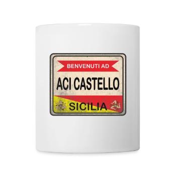 t-shirt Aci Castello signe de bienvenue - Mug blanc - blanc - Devant