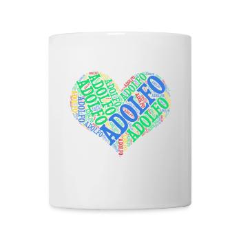 t-shirt Adolfo heart word cloud t-shirt - Mug - white - Front