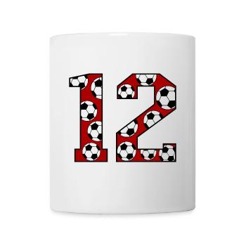 12th Birthday Football Red - Mug - white - Front