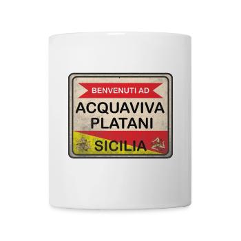 t-shirt Sicilia Acquaviva Platani t-shirt - Mug - white - Front