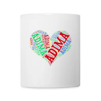 t-shirt Adima heart word cloud text art collage - Mug - white - Front
