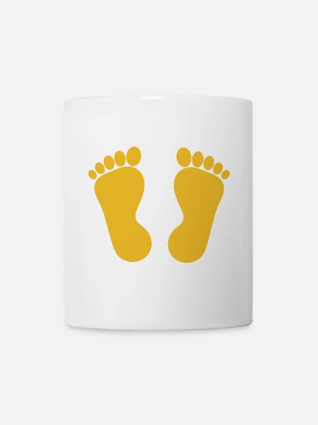 Fuß gelbe Füße Fußpflege Podologie - Tasse - Weiß