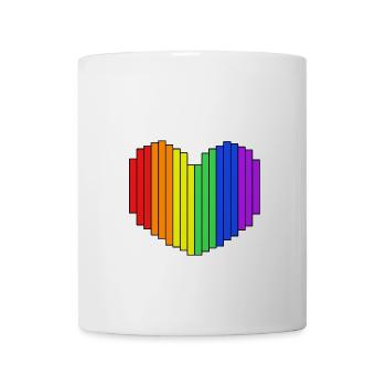 Conception de cœur arc-en-ciel - Mug blanc - blanc - Devant