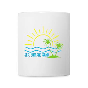 Meer, Sonne und Sand - Tasse - Weiß - Vorne
