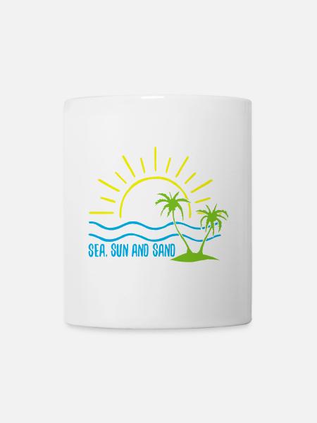 Mer, soleil et sable - Mug blanc - blanc