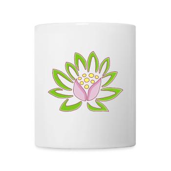 Lotus et nature - Mug blanc - blanc - Devant